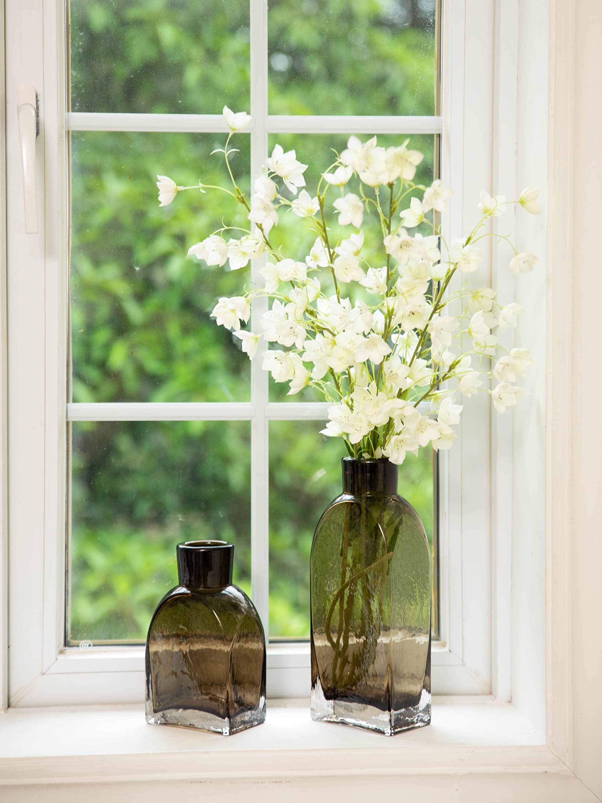 Amazon.co.jp: TERESA'S COLLECTIONS 琥珀色のガラス花瓶 花用 大きな
